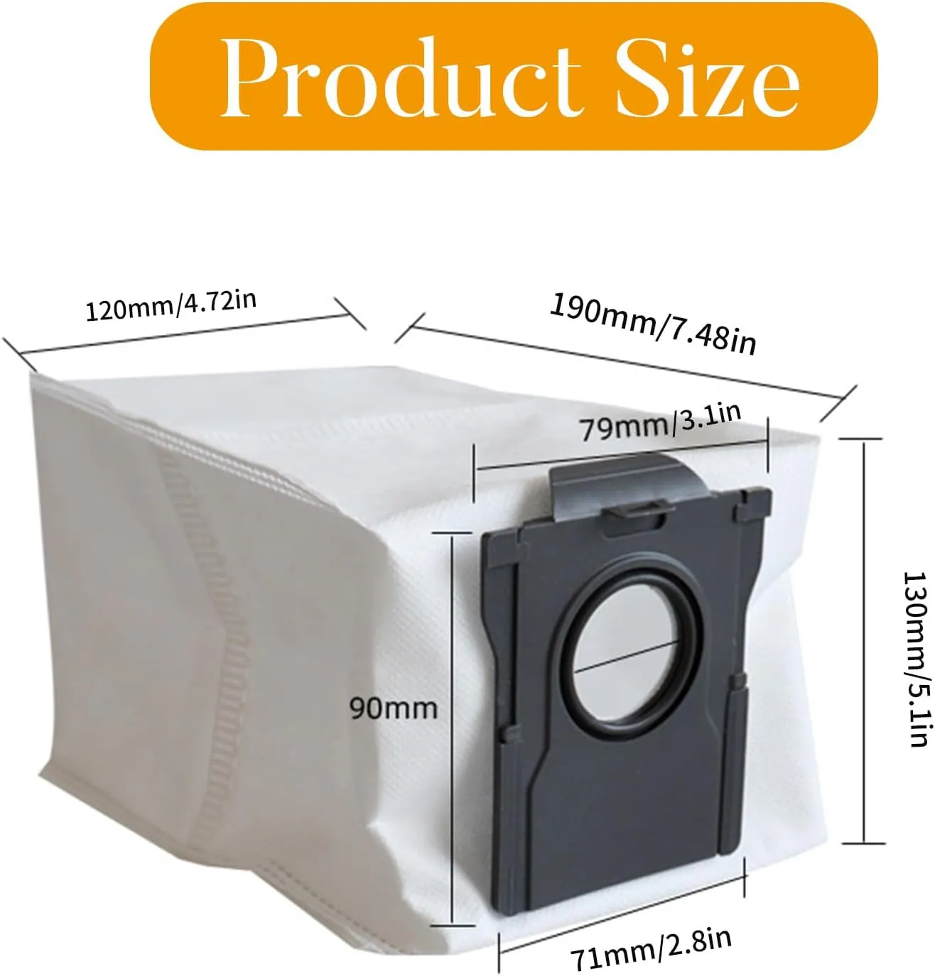 10 Pack Dust Bags Compatible With Dreame X30 Ultra Dreame L10s Pro Ulttra Robot Vacuum Cleaner,3L Large Capacity Vacuum Cleaner Dust Bag Accessories Parts