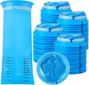 100 Pack Vomit Bags Disposable Emesis Bags, 1000ml Throw up Puke Bags Disposable Barf Bags for Motion Sickness, Car, Kids, Pregnant Wome, Travel