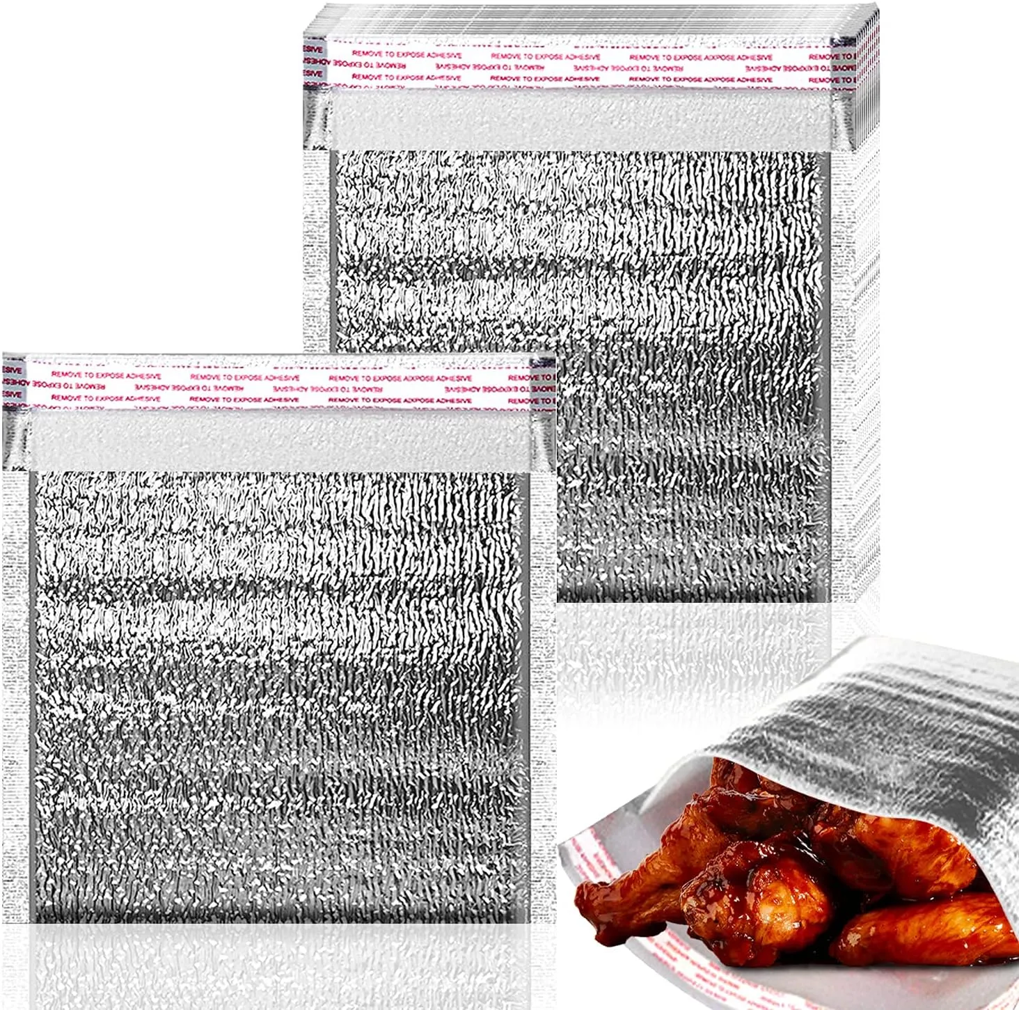 15 Pcs Reusable Insulation Bags, Thermal Box Liners Metalized Box Liners Self Seal Insulated Box Liners Envelopes Cushion Food Mailers Insulated Shipping Bags (10 x 10"/ 25 x 25cm)