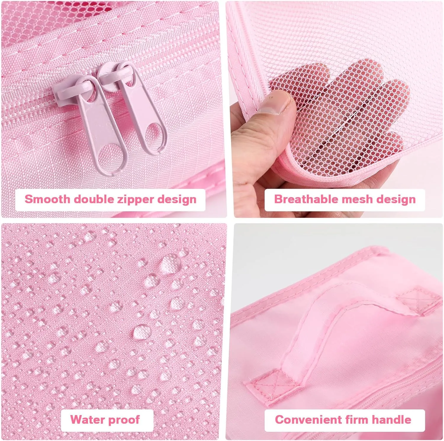 2 Packs 6 Set Travel Packing Cubes Luggage Organizer Set Lightweight Suitcase Organizer Bags with Shoe Bag Travel Packing Organizers for Clothes Cosmetic Toiletries Travel Accessories