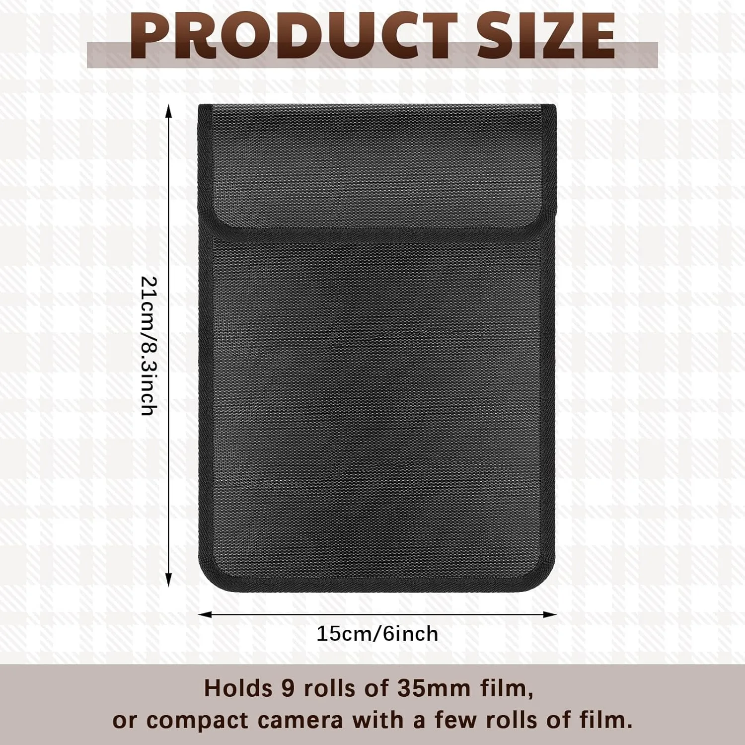 2 Pieces Filmguard Bag Waterproof Storage Carrying Case Xray Proof Bags Film X-Ray Protector Radiation-resistant Bag for Photographers Tourists Travelers, Black(711-11B Small)