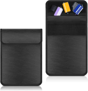 2 Pieces Filmguard Bag Waterproof Storage Carrying Case Xray Proof Bags Film X-Ray Protector Radiation-resistant Bag for Photographers Tourists Travelers, Black(711-11B Small)