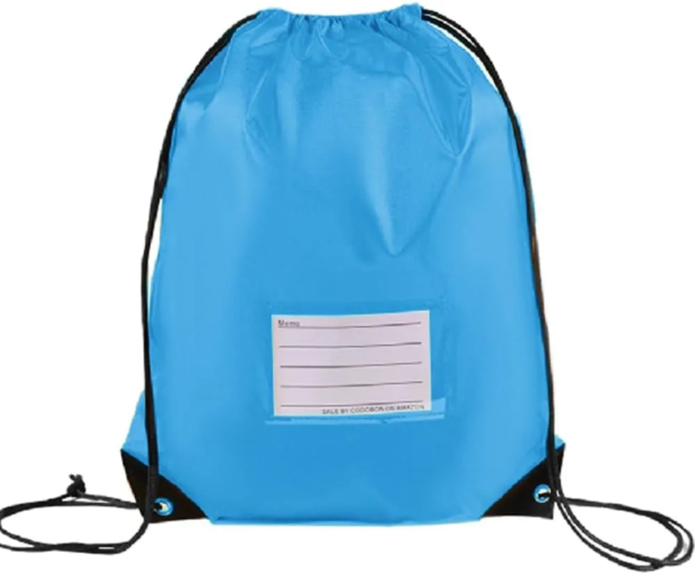 20 Pcs Drawstring Bags,Bulk Draw String Backpack, Cinch Bag Sackpack for Travel Gym Sport, Sky Blue