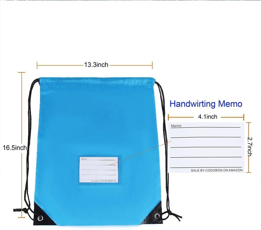 20 Pcs Drawstring Bags,Bulk Draw String Backpack, Cinch Bag Sackpack for Travel Gym Sport, Sky Blue