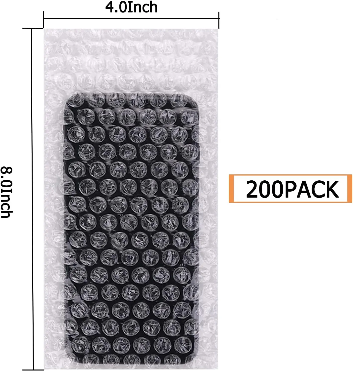 200Pack Bubble Out Bags 4"x 8" Clear Bubble Pouch Bags, Bubble Cushioned Pouches for Moving, Shipping and Storage, Double Walled Cushioning Pouch Bags Thickening Shockproof Foam Bags