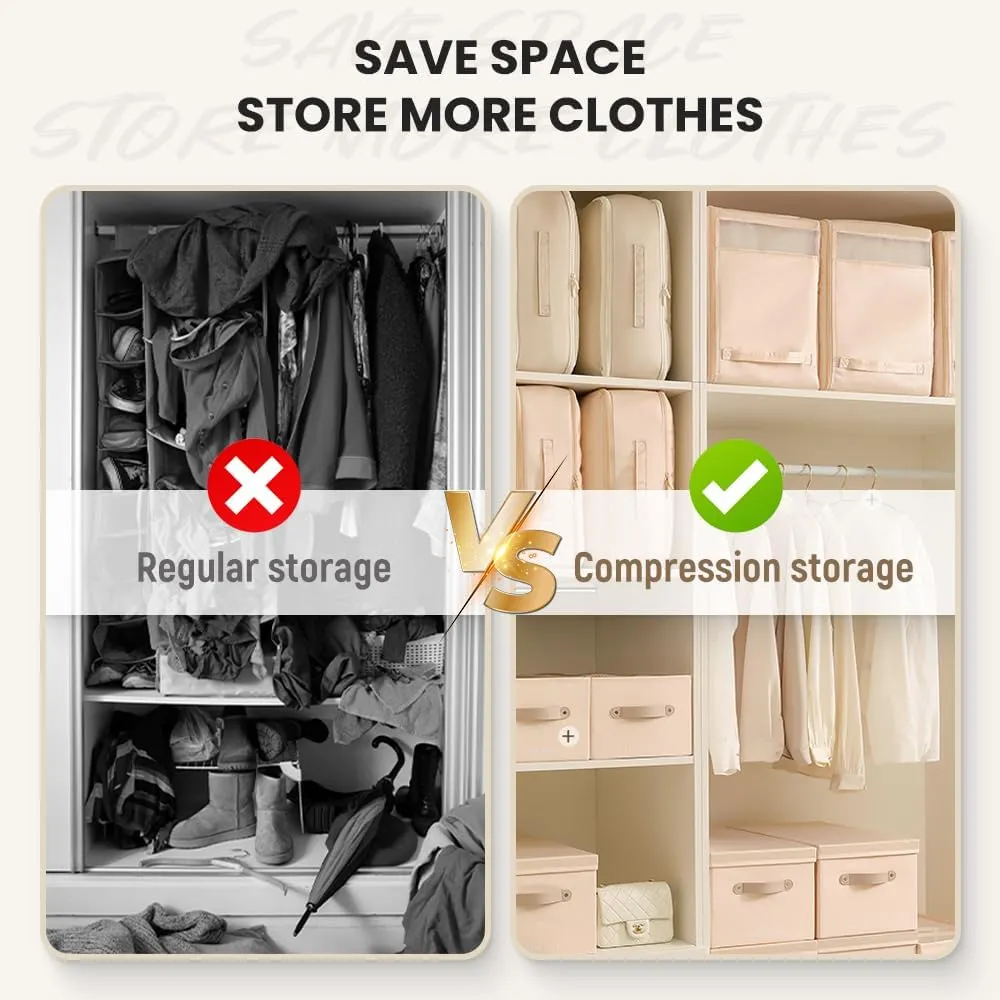 2025 Ultra Space Saving Self Compression Organizer, Portable Heavy Duty Moving Tote Comforter Storage Bag, Upgrade Quilt Compression Storage Bag Packaging Cube Bedding Storage Bag (Pink, X-Large)