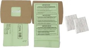 24 Type BB Bags   2 Filters Compatible with Oreck Buster B, Buster B Housekeeper, Oreck XLPro Commercial Compact Canister Vacuum Cleaner, compare to part nos. PKBB12OF PKBB12DW. MADE IN U.S.A !!
