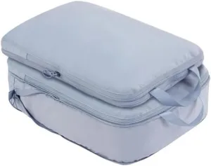 2pcs Travel Compression Packing Cubes Bag Portable Suitcase Clothes Organizers Waterproof Luggage Storage Cases Drawer Bags(Blue,M36x26x10cm)