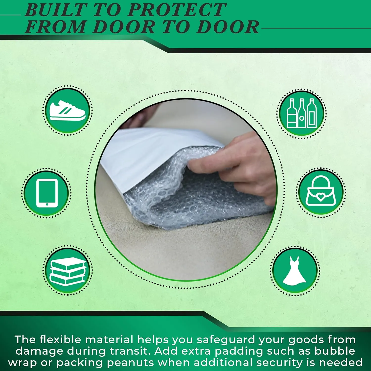 3000 Pack Secure Seal White Poly Mailers - 9x12 Safe Shipping Bags - E-Commerce Self Sealing 2 Mil Poly Envelopes