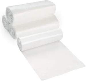 33 Gallon Clear Garbage Can Liners, 250 Count - 30-40 Gallon Large Trash Can Liners - High Density, Thin, Lightweight, 10 Microns -For Office, Home, Hospital, Wastebaskets -10 Coreless Rolls