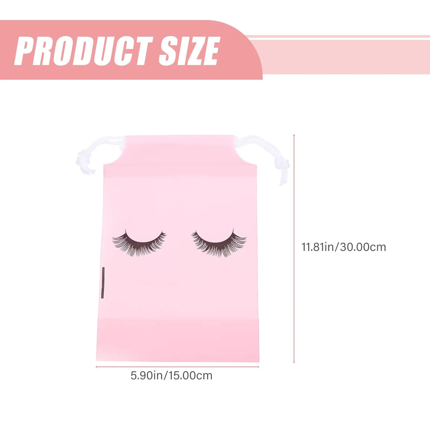 50pcs Eyelashes Aftercare Bags Lash Bags Plastic Care Cosmetic Portable Eyelash Makeup Supplies Lash Shampoo for Women Girls