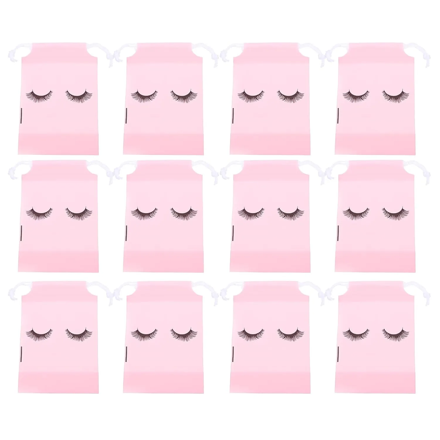 50pcs Eyelashes Aftercare Bags Lash Bags Plastic Care Cosmetic Portable Eyelash Makeup Supplies Lash Shampoo for Women Girls