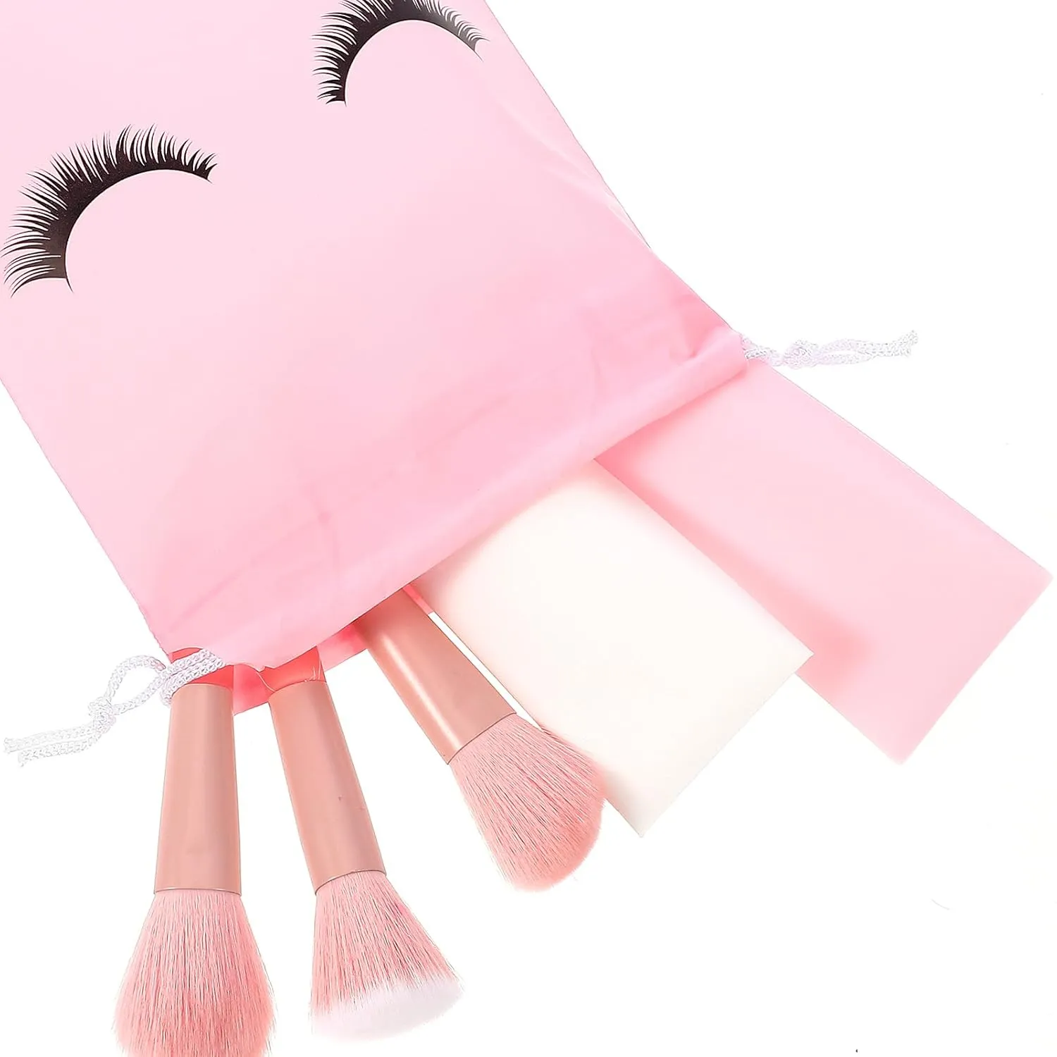 50pcs Eyelashes Aftercare Bags Lash Bags Plastic Care Cosmetic Portable Eyelash Makeup Supplies Lash Shampoo for Women Girls