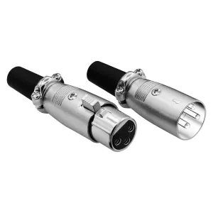 5Core XLR Connector Male Female to 1/4 Audio Jack 3 Pin Secure Mic