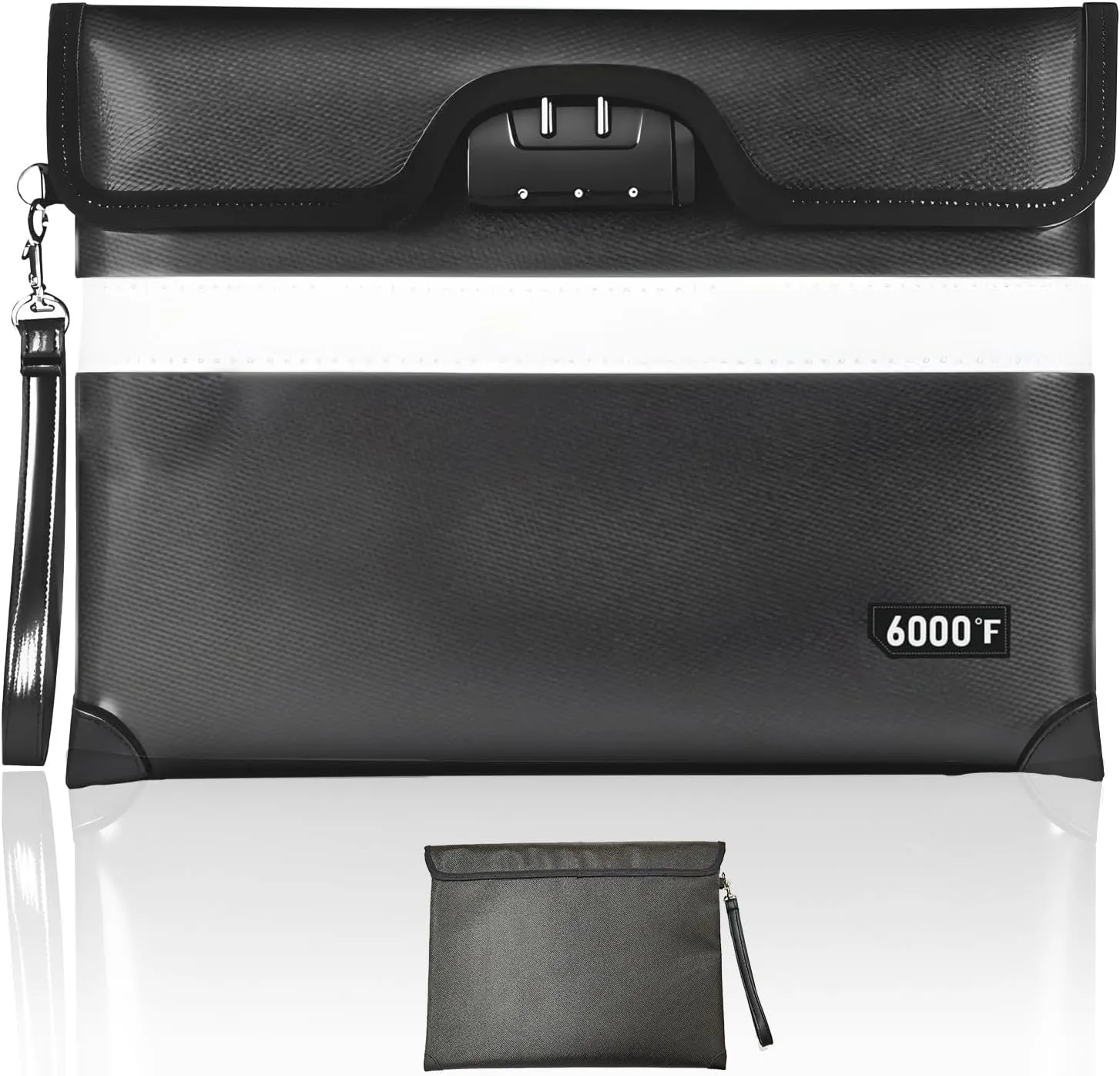 6000℉ Fireproof Bags for Cash and Documents - Secure Fire Proof Money Bag for Cash, Durable Fireproof Document Bag
