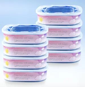 8 Pack Jumbo 28 FT Diaper Pail Refills Cartridge Compatible with Diaper Genie Select Pail, Classic Pail, Compact Pai,Square Pails Diaper Pails Refills