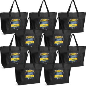 Abbylike 10 Pcs Bus Driver Gifts Tote Bags School Bus Driver Appreciation Gift Graduation Tote Bags Zipper for Women Men