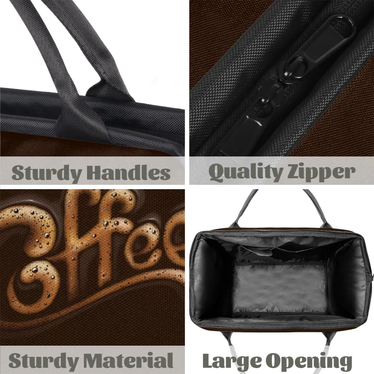 Abstract Coffee Letters Weekender Overnight Bag for Women Waterproof Carry On Travel Duffle Bags with Pocket Lightweight Sports Gym Tote Bag Large Luggage Workout Personal Item Hospital Bags