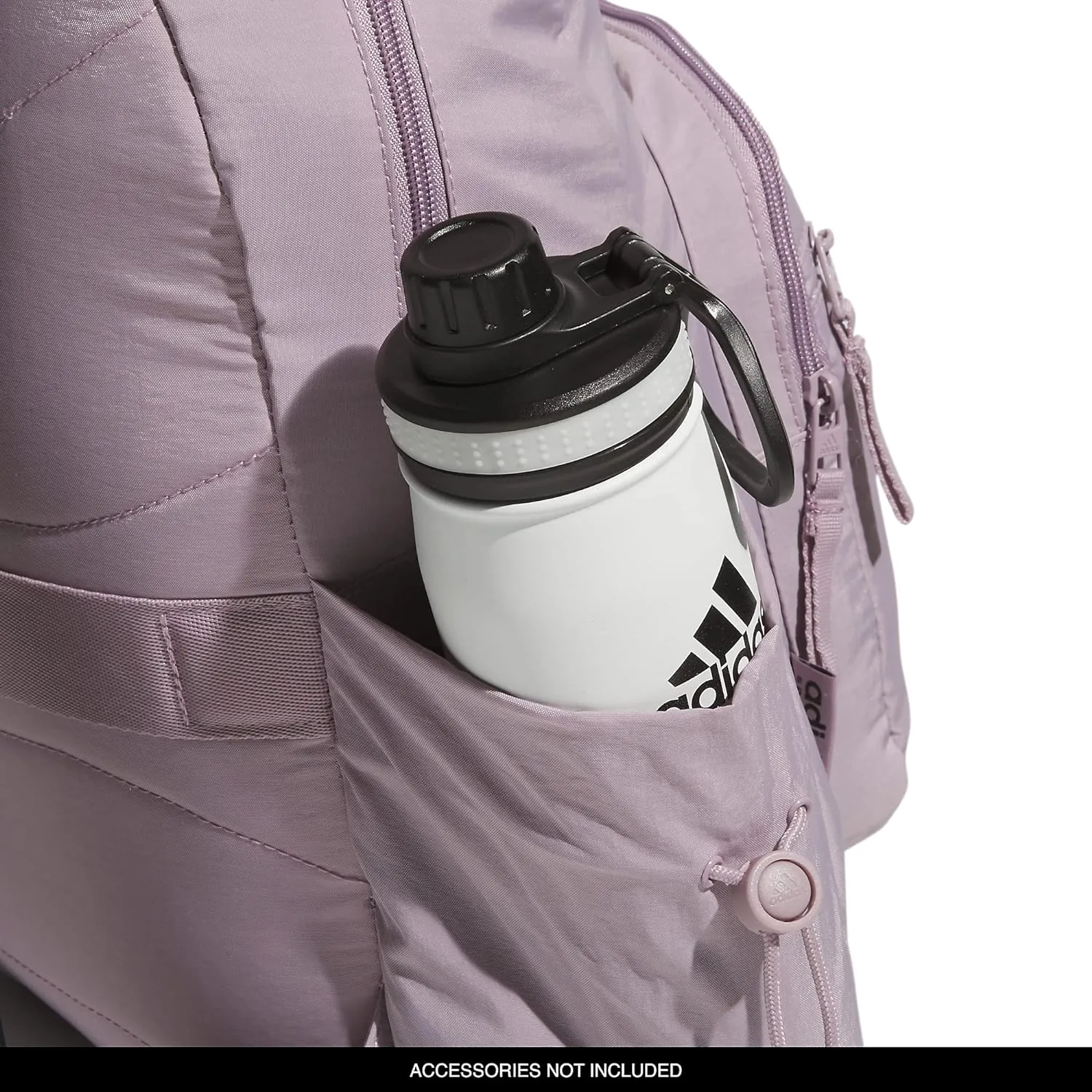 adidas Weekender Mini Backpack for Women and Men, Small Fashion Bag with Laptop Sleeve, Preloved Fig Purple, One Size