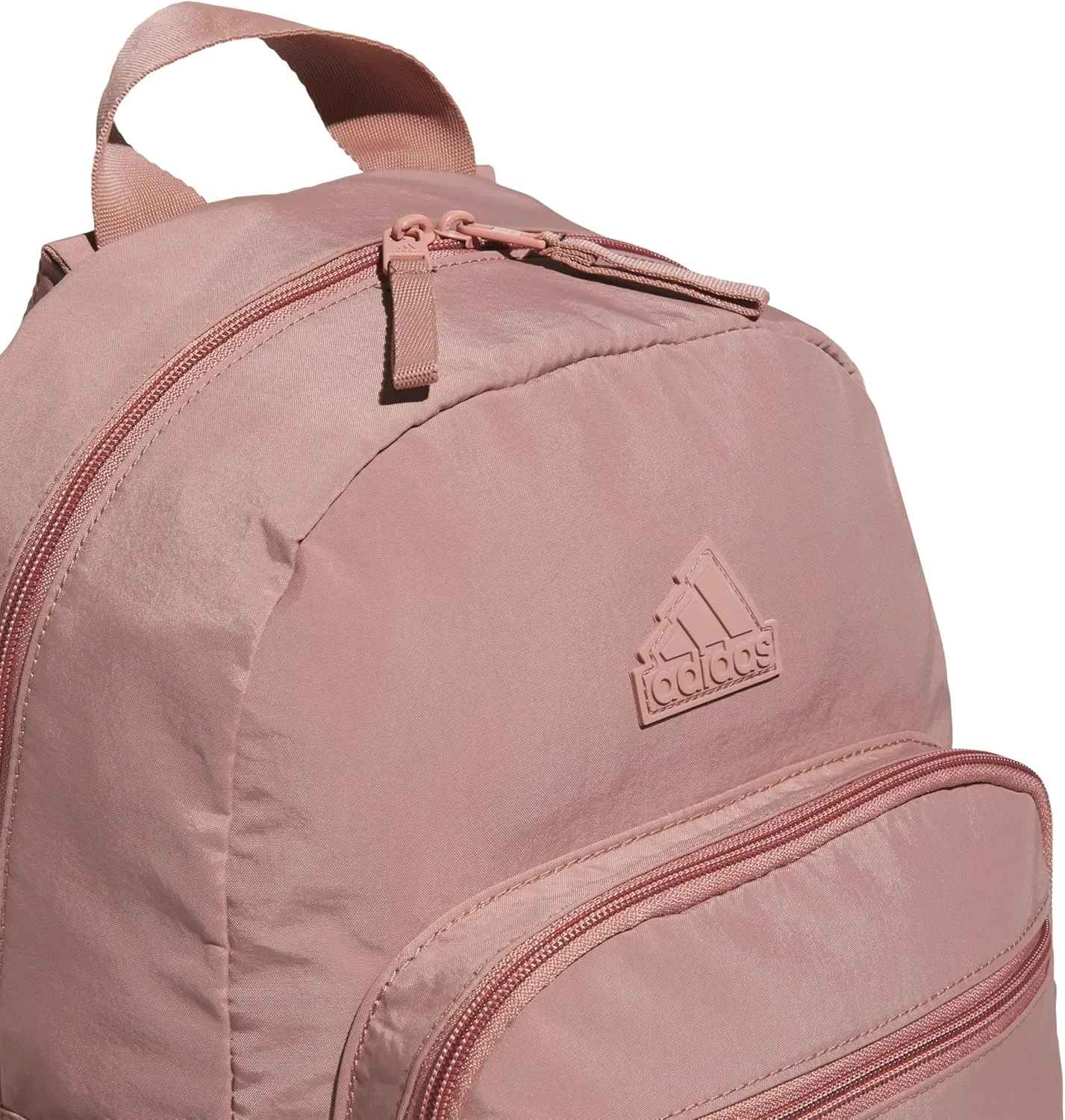 adidas Weekender Mini Backpack for Women and Men, Small Fashion Bag with Laptop Sleeve, Warm Clay Pink, One Size