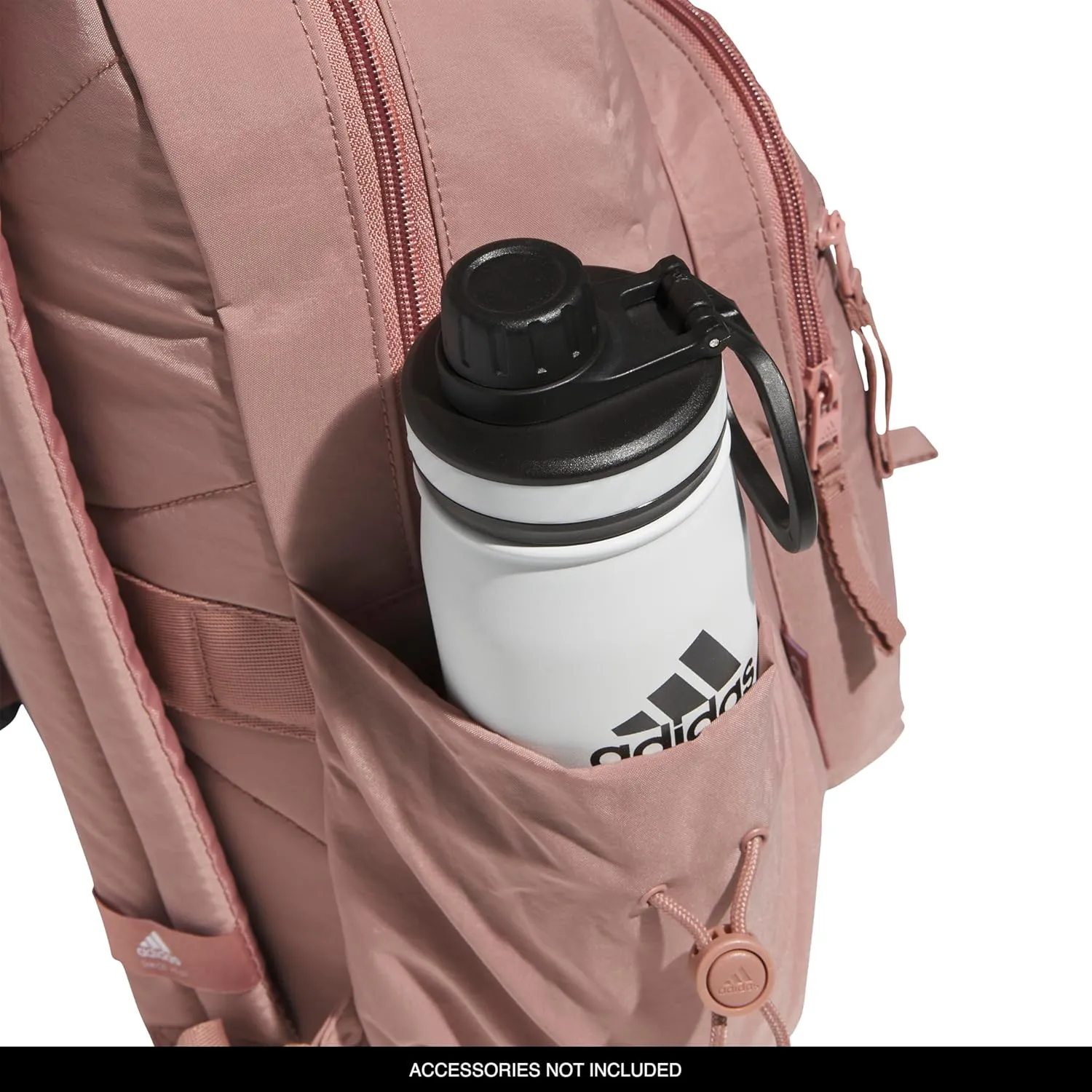 adidas Weekender Mini Backpack for Women and Men, Small Fashion Bag with Laptop Sleeve, Warm Clay Pink, One Size