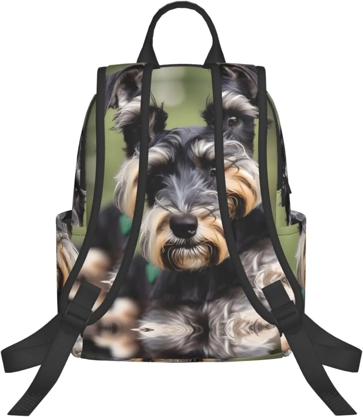 Adorable Schnauzer Print Lightweight Backpack, Travel Bookbag College Bag,Laptop Backpack For Men Women