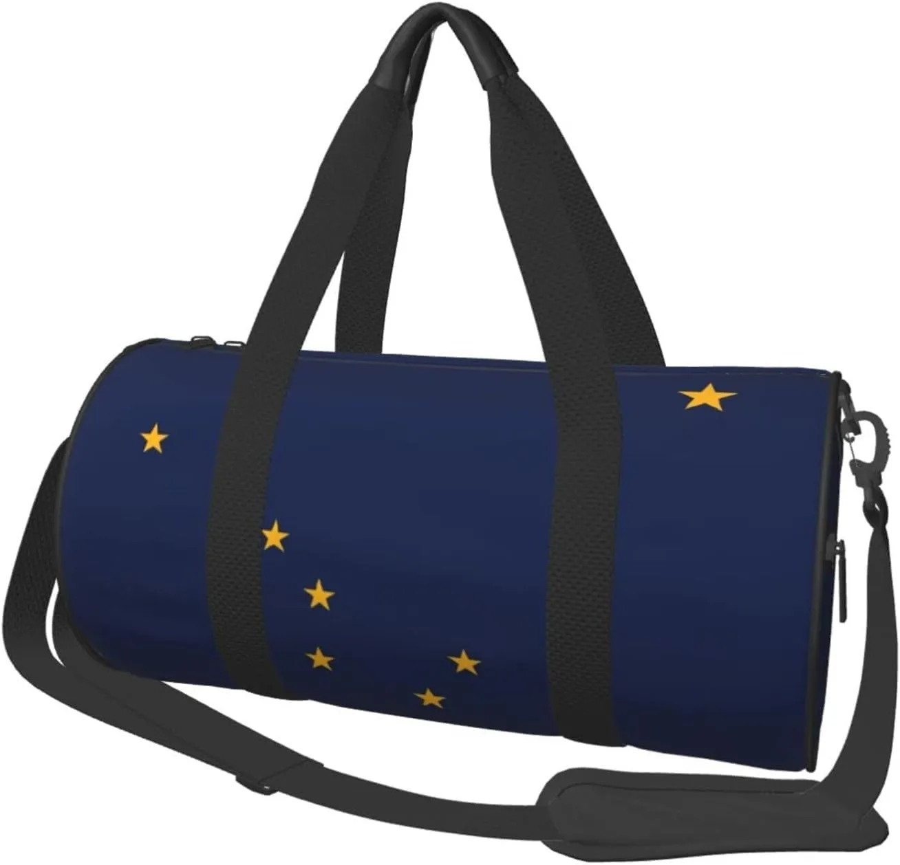 Alaska Flag Duffel Tote for Men and Women Backpacking Travel and Storage Shoulder Bag