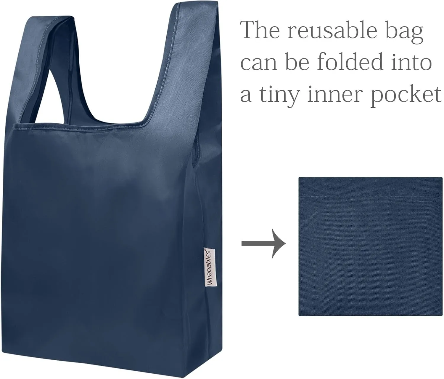 allydrew JoliBag Nylon Reusable Grocery Bag, 2 Pack