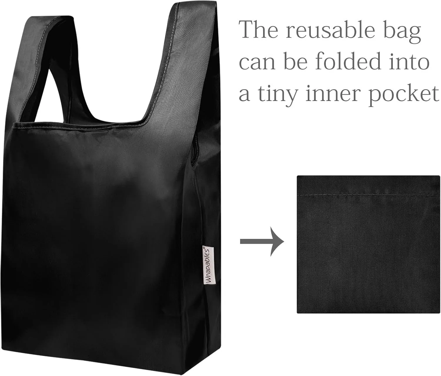 allydrew JoliBag Nylon Reusable Grocery Bag, 2 Pack