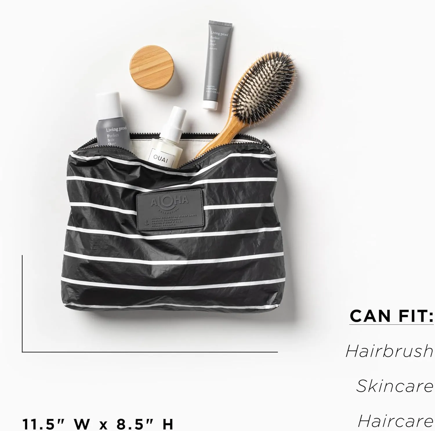 ALOHA Collection Mid Pouch, Lightweight, Packable, & Splash-Proof Pouch for Travel, Makeup, Toiletries, Organization, Gym, Pool & Beach. Easy to Clean Material. (11" x 8.5")