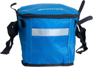 AlveyTech Blue Insulated Basket Bag - Large Capacity Durable Polyester & PE Foam Organizer Bags with Extra Pocket, Secure Hook and Strap, Storage Accessories for Mobility Scooters, Power Chair, eBike