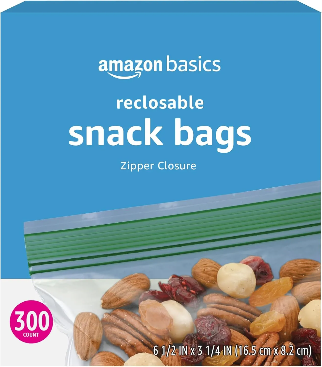 Amazon Basics Snack Storage Bags, 300 Count