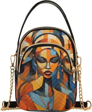 American Africa Lady Small Crossbody Bags for Women Adjustable Strap Purses Travel Handbags 20857278