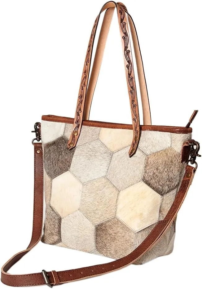 American Darling ADBG533 Tote Hair On Genuine Leather Women Bag Western Handbag Purse
