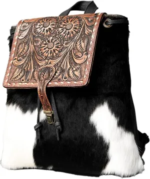 American Darling Hand Tooled Hair On Genuine Leather Women Bag Western Handbag Purse