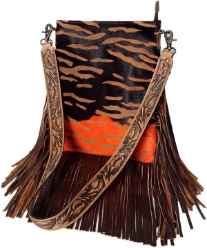 American Darling Messenger Hair On Genuine Leather Women Bag Western Handbag Purse