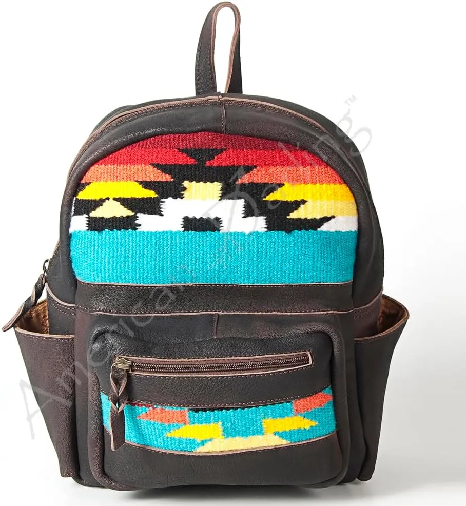 American Darling Saddle Blanket Genuine Leather Women Bag Western Handbag Purse