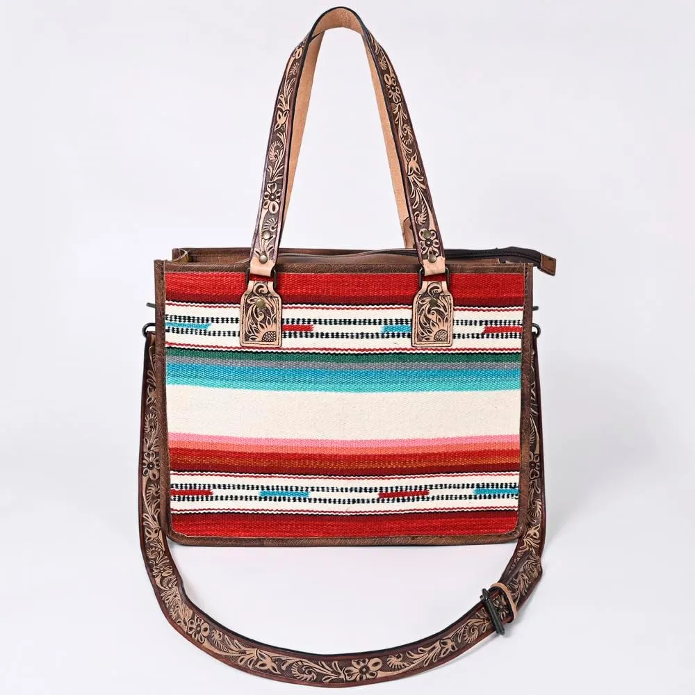 American Darling Tote Saddle Blanket Genuine Leather Women Bag Western Handbag Purse