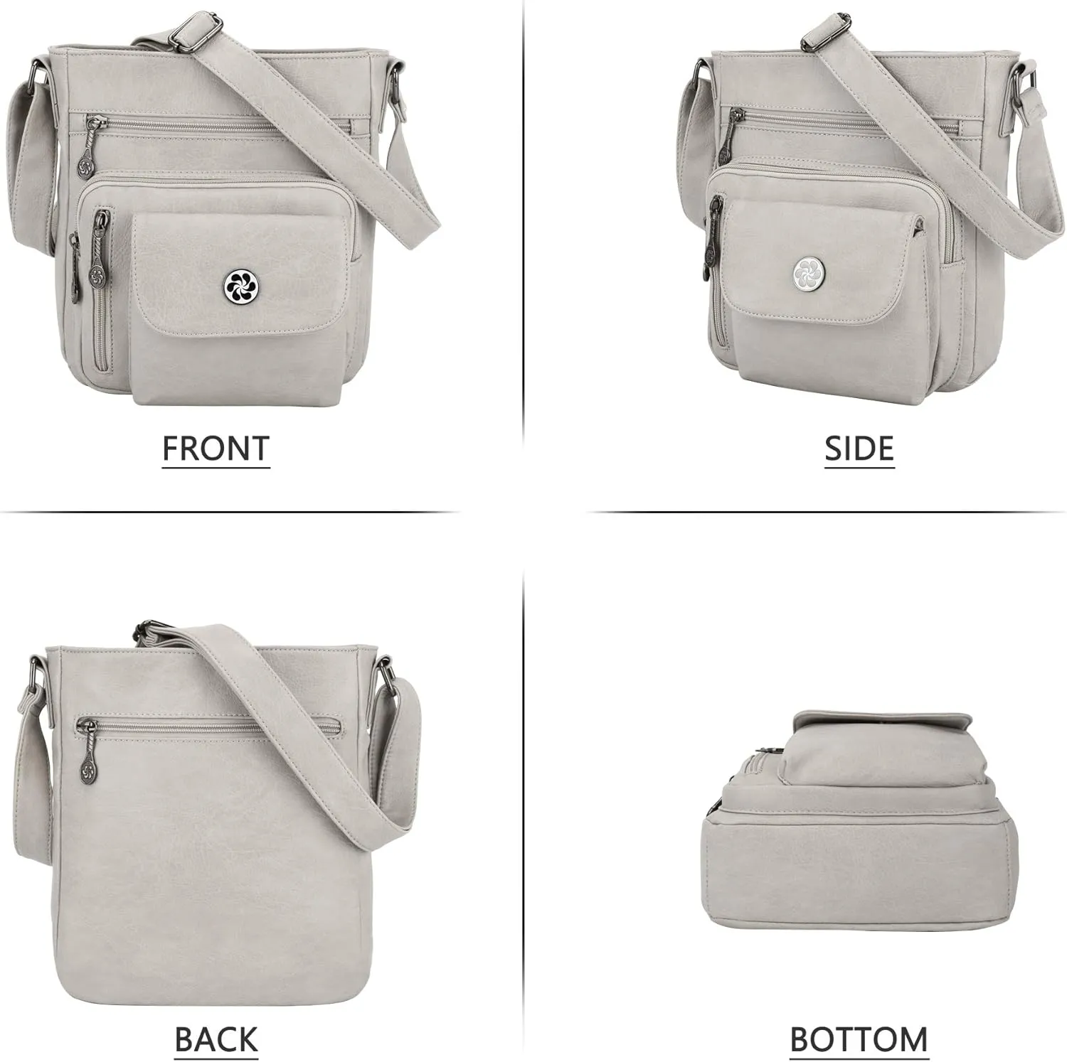 Angel Kiss Crossbody Bags Faux Vegan Leather Shoulder Bags for Women Small Handbag with Adjustable Strap