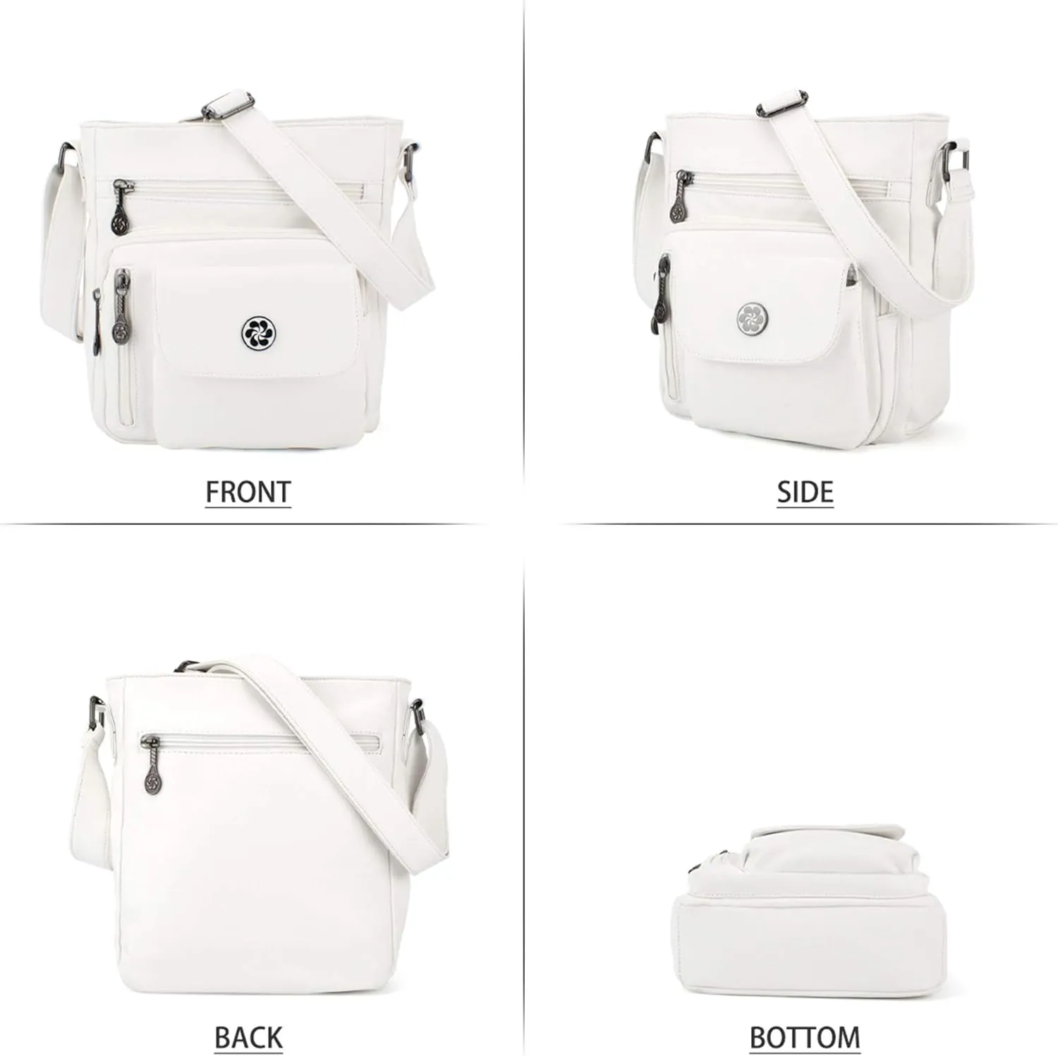 Angel Kiss Crossbody Bags Faux Vegan Leather Shoulder Bags for Women Small Handbag with Adjustable Strap