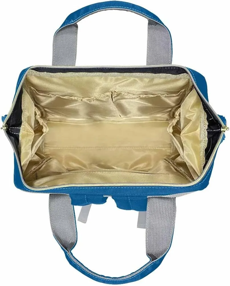 Artsadd Customized Diaper Bags Princess, Personalized Princess Backpack with Name for Men Women Custom Nursing Maternity Bags Shoulders Travel Bag Daypack