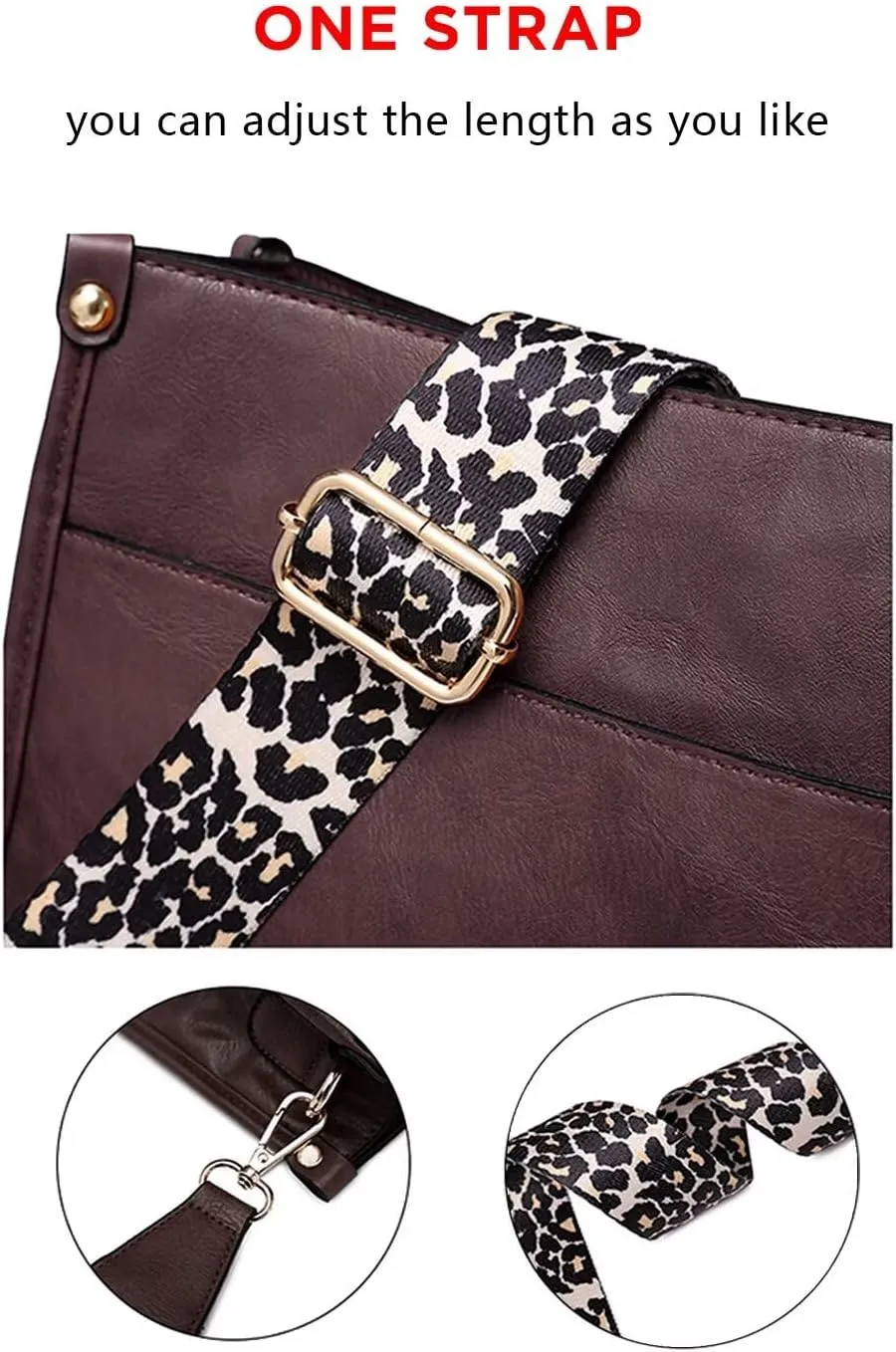 AUYOCO Vegan Leather Crossbody Bags for Women, Crossbody Purse with Guitar Strap Zipped Pockets Handbag Shoulder Bag