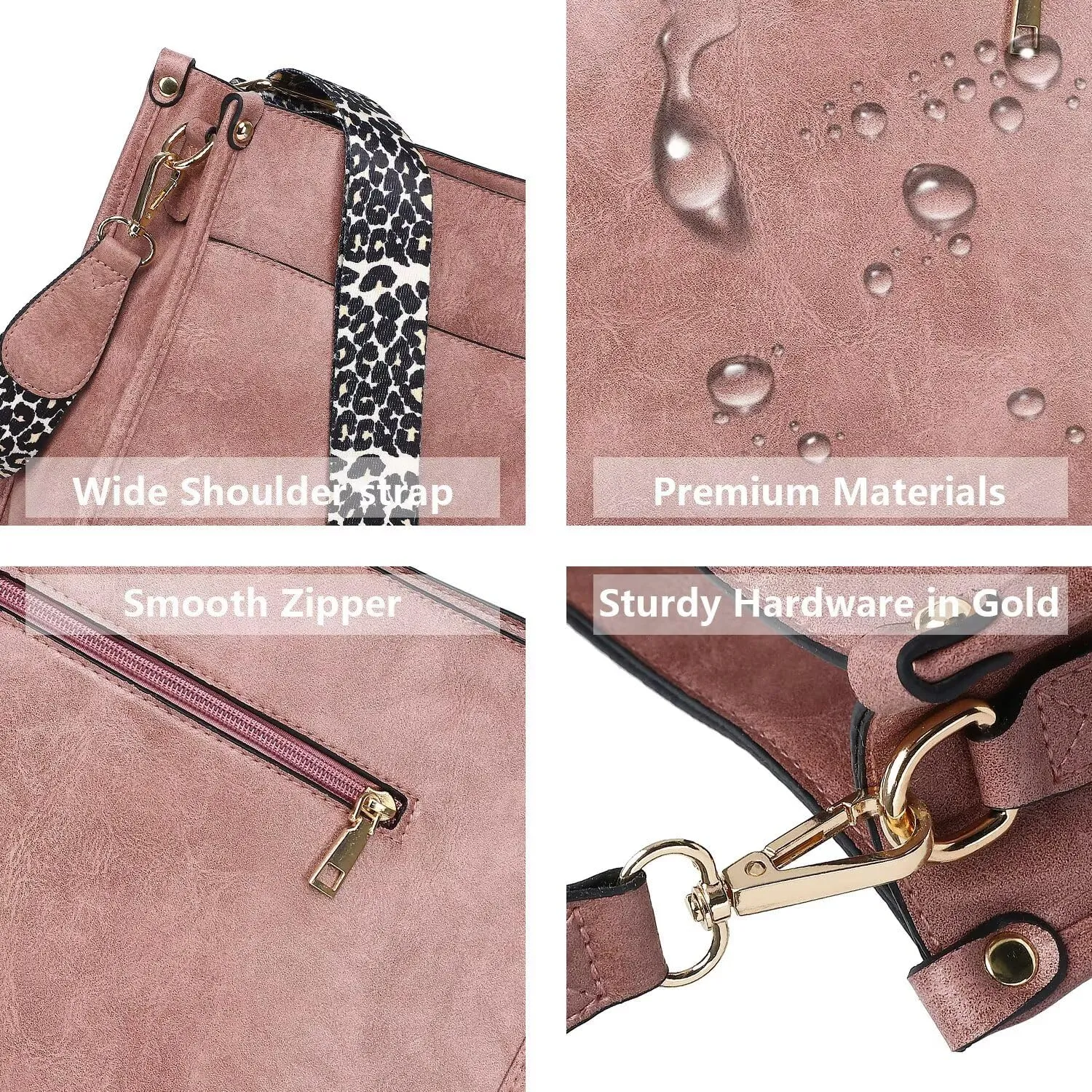 AUYOCO Vegan Leather Crossbody Bags for Women, Crossbody Purse with Guitar Strap Zipped Pockets Handbag Shoulder Bag