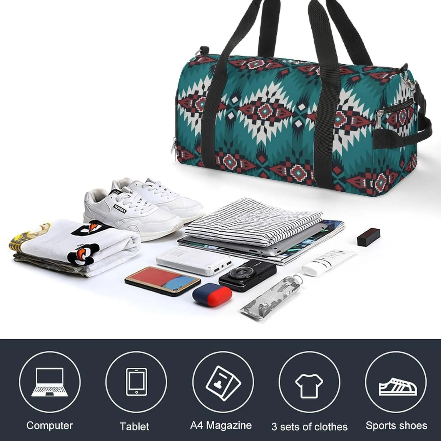 Aztec Blue Lightweight And Large Capacity Fitness Bag