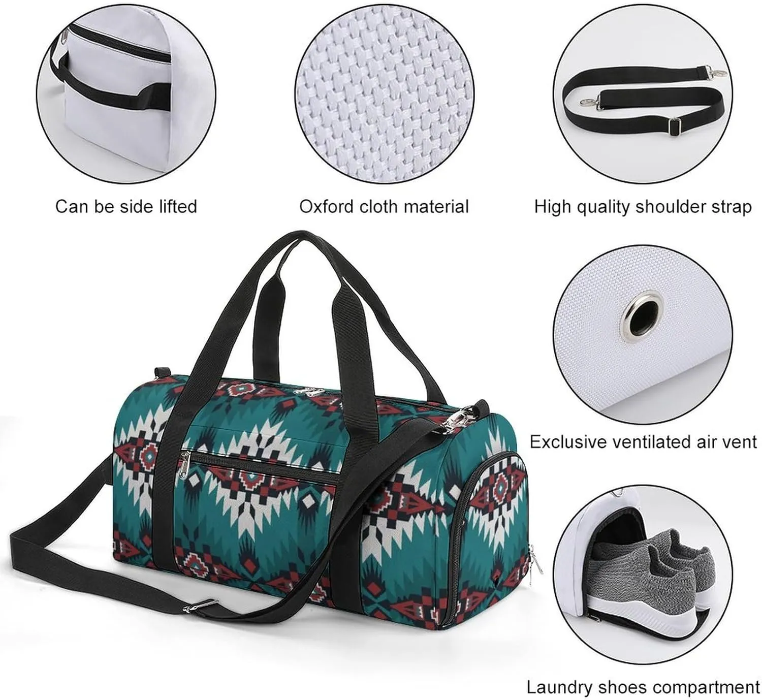 Aztec Blue Lightweight And Large Capacity Fitness Bag