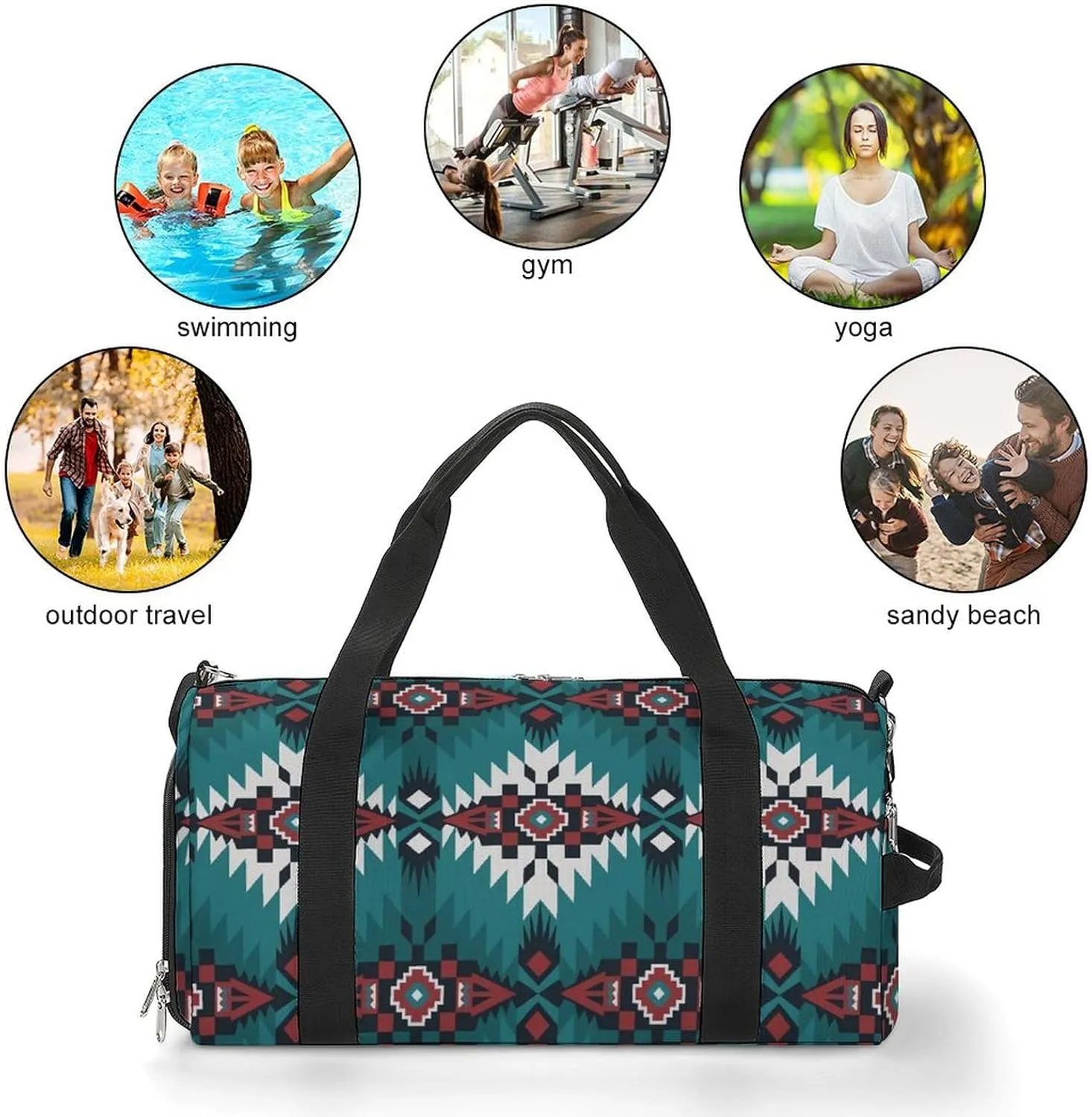 Aztec Blue Lightweight And Large Capacity Fitness Bag