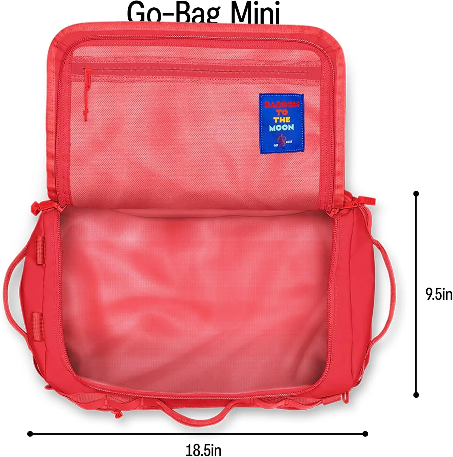 Baboon to the Moon Mini Duffle Bag – Small Gym Bag, Travel Duffel Bags for Women and Men, Duffle Bag for Travel, Backpack, Overnight Bag (Yellow)