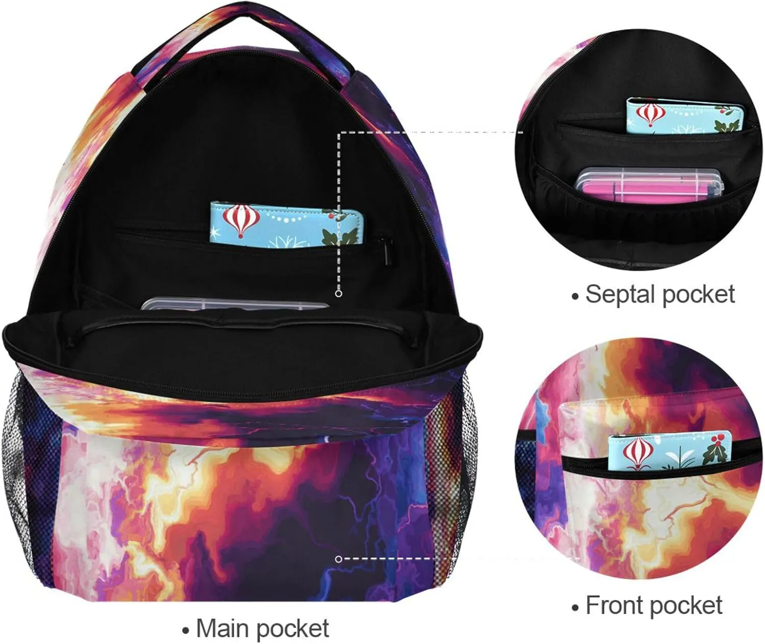 Backpack for Teacher Nurse Waterproof Stylish Travel Bags with Chest Strap Gift Men & Women Lightning