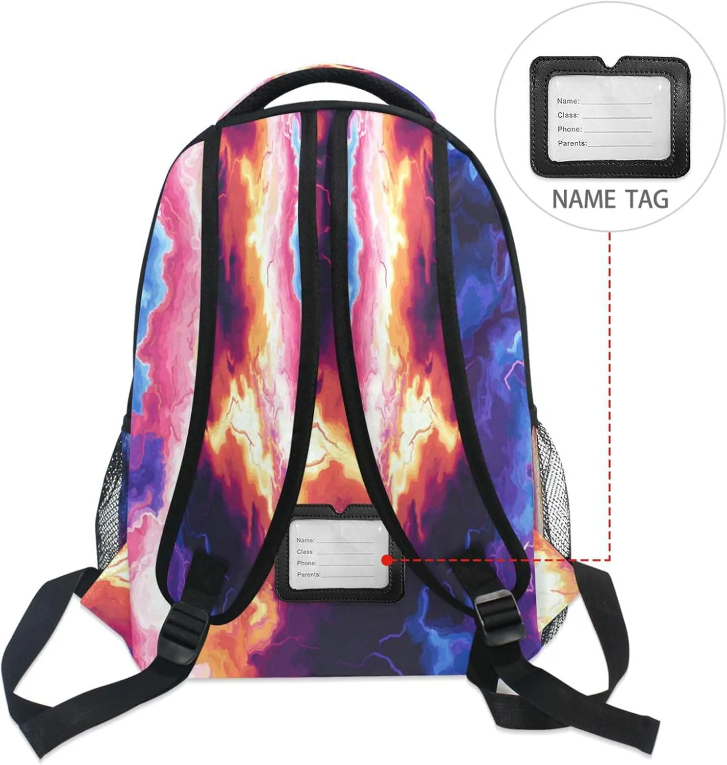 Backpack for Teacher Nurse Waterproof Stylish Travel Bags with Chest Strap Gift Men & Women Lightning