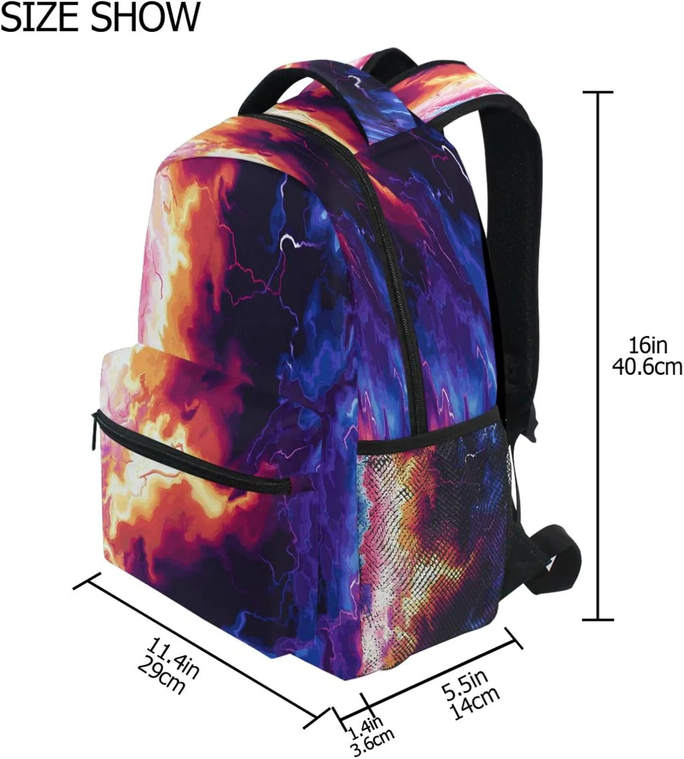 Backpack for Teacher Nurse Waterproof Stylish Travel Bags with Chest Strap Gift Men & Women Lightning